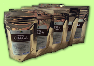 Chaga extract in 100g pouches