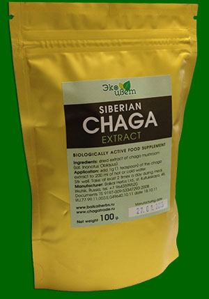 Chaga extract bag
